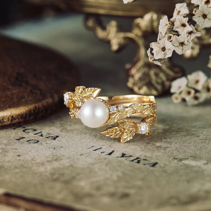 Pearl Engagement Rings