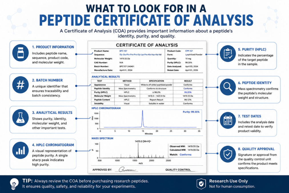 What to Look for in a Peptide Certificate of Analysis